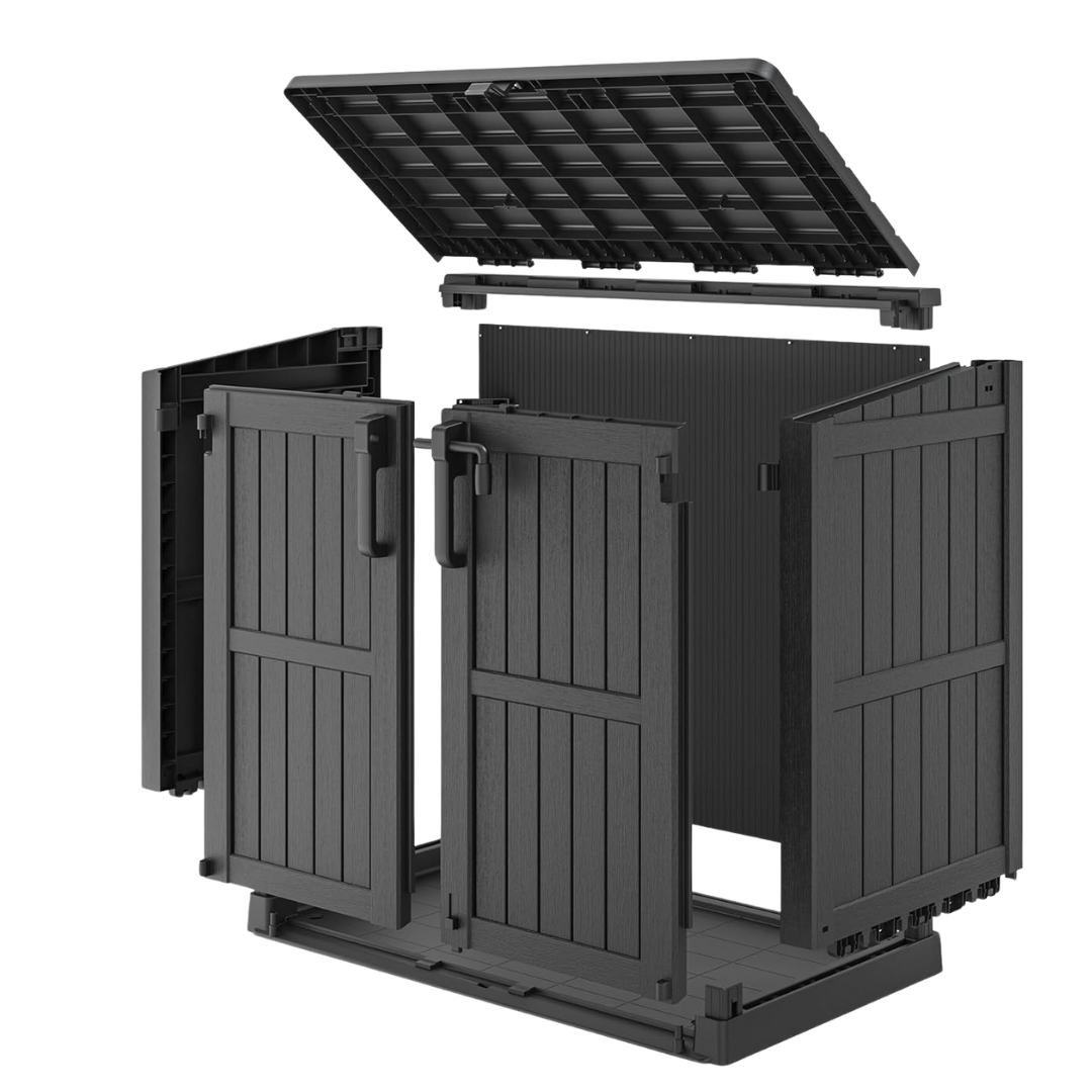 Outdoor Resin Storage Shed 36 Cu Ft Lockable Garden Storage Box