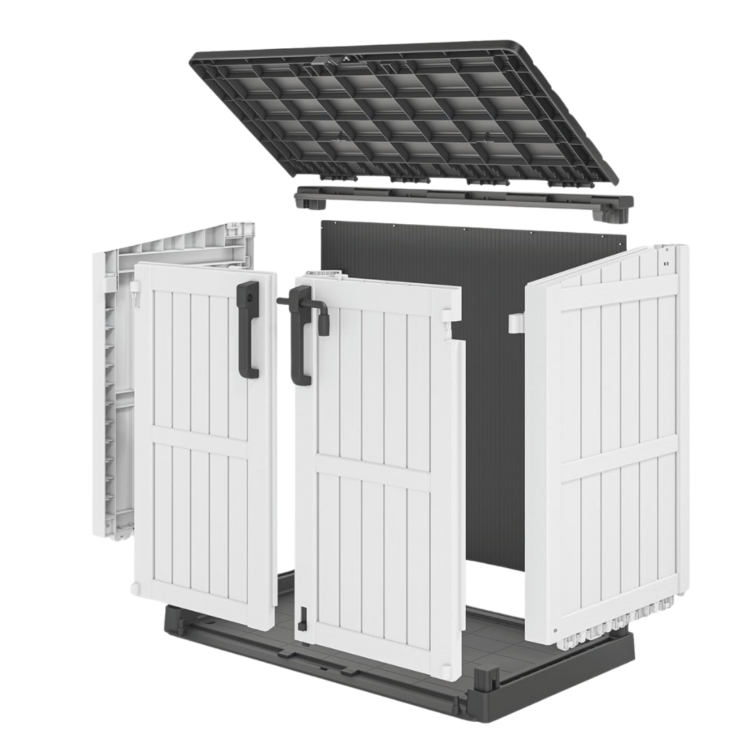 Outdoor Resin Storage Shed 36 Cu Ft Lockable Garden Storage Box