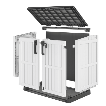 Outdoor Resin Storage Shed 36 Cu Ft Lockable Garden Storage Box
