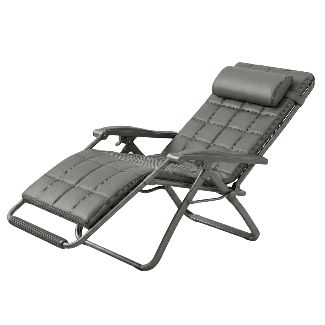 Oversized Reclining Lounge Chair with Removable Cushion, Foldable