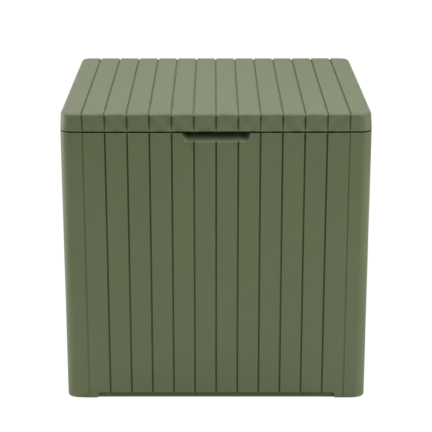 Patio Storage Deck Box with Resin Construction and Hinged Lid