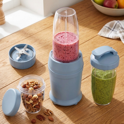 Personal Blender with 3 Cups and Two 6-Blade Set for Smoothies