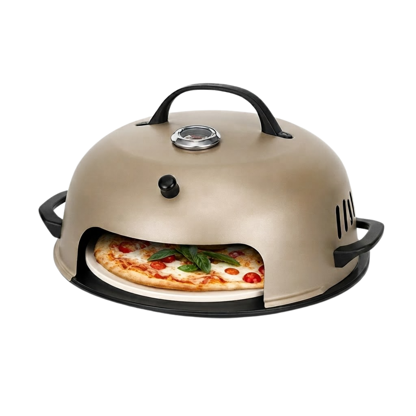 Pizza Oven for Grill Tops with Ceramic Stone for 12 in Pizzas