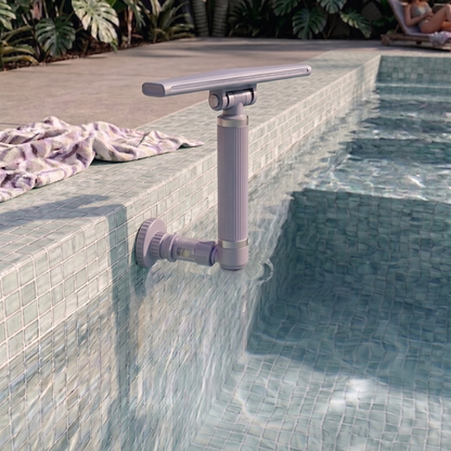 Pool Fountain Sprinkler with Adjustable Whale Tail Waterfall