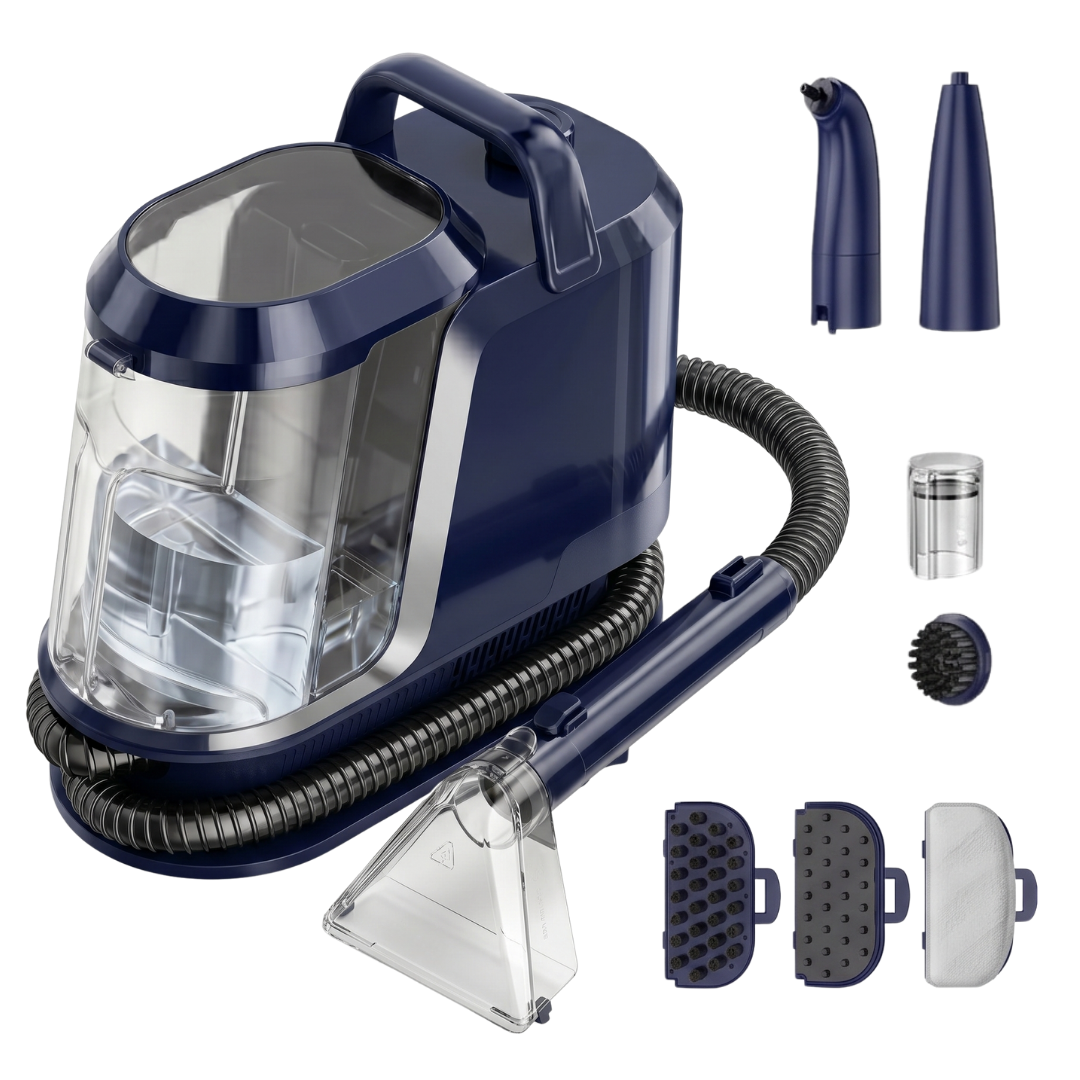 Portable Carpet Cleaner with Steam, Hot, Cold Modes 18kPa Suction