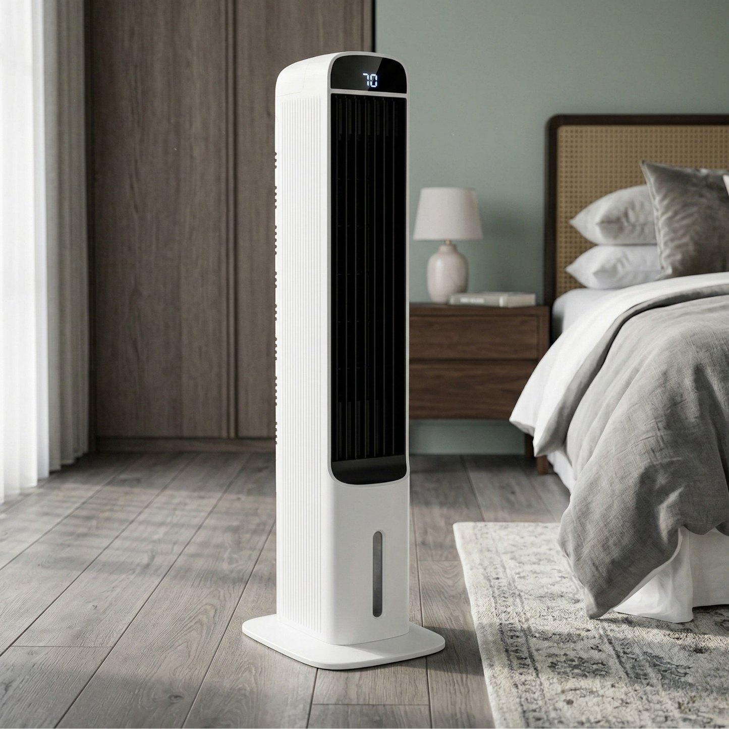 Portable Evaporative Air Cooler Fan with Smart Timer Control