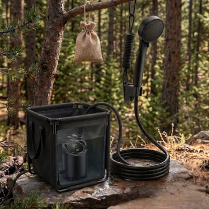 Portable Rechargeable Camping Shower Pump with 6000mAh Battery