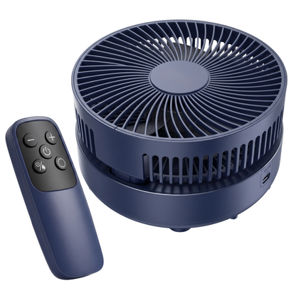 Portable Rechargeable Oscillating Pedestal Fan with Timer Control