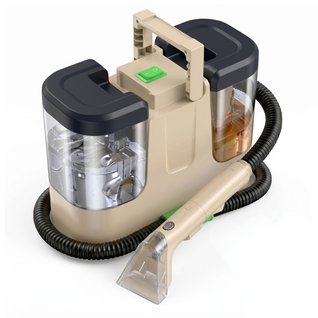 Portable Upholstery Cleaner with 18KPa Suction and Dual Tanks