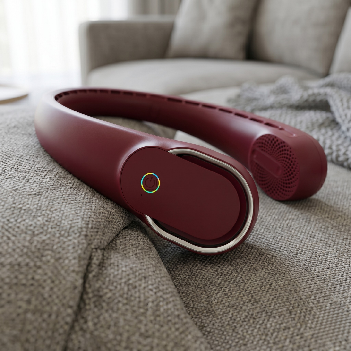 Portable Wearable Neck Fan 4000mAh Bladeless 3 Speed 360 Airflow