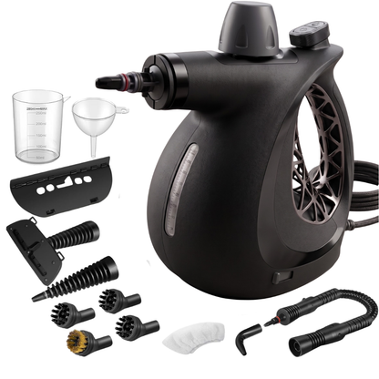 Pressurized Handheld Steam Cleaner with Multi-Piece Accessory Kit