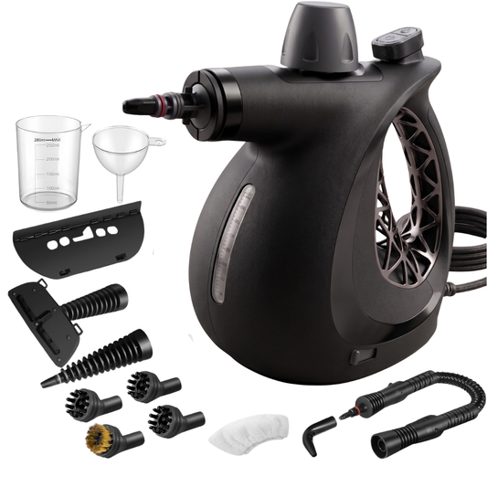 Pressurized Handheld Steam Cleaner with Multi-Piece Accessory Kit