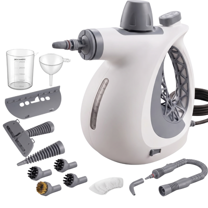 Pressurized Handheld Steam Cleaner with Multi-Piece Accessory Kit