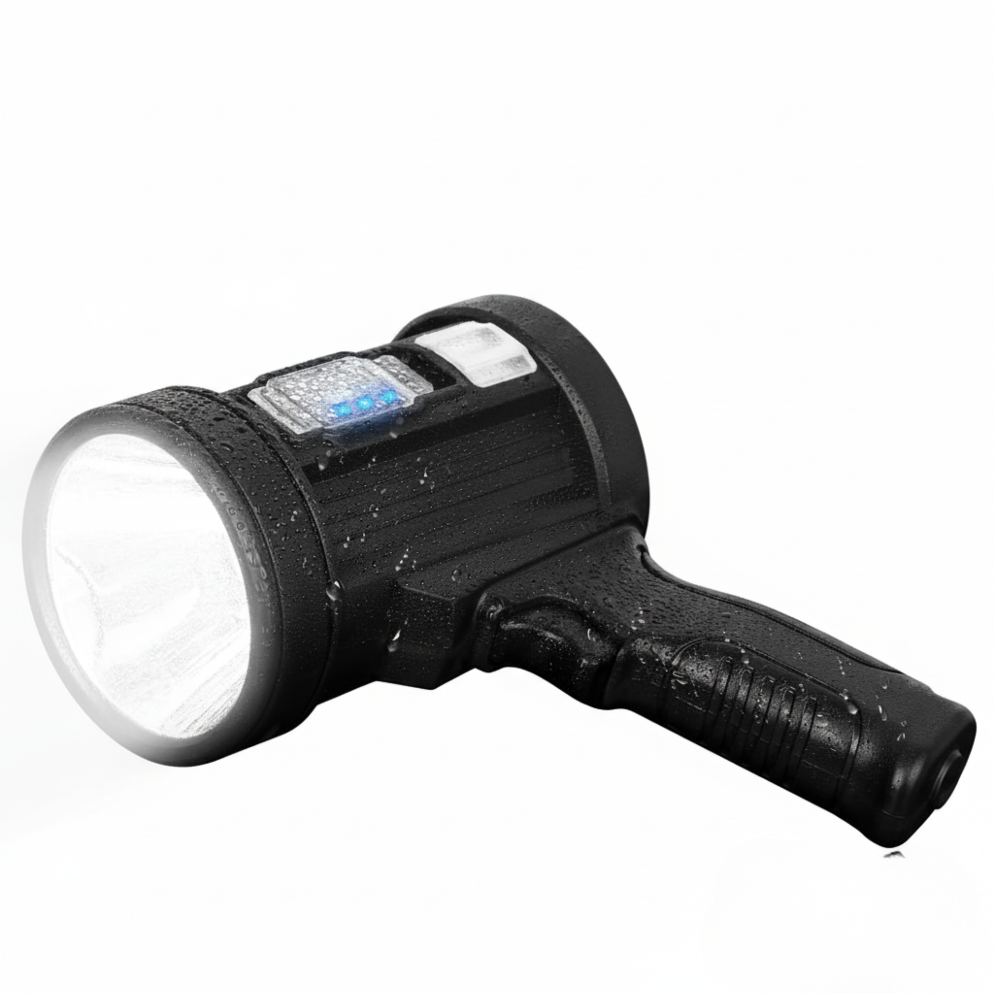 Rechargeable 90000 Lumen LED Spotlight with Solar Power and Floodlight