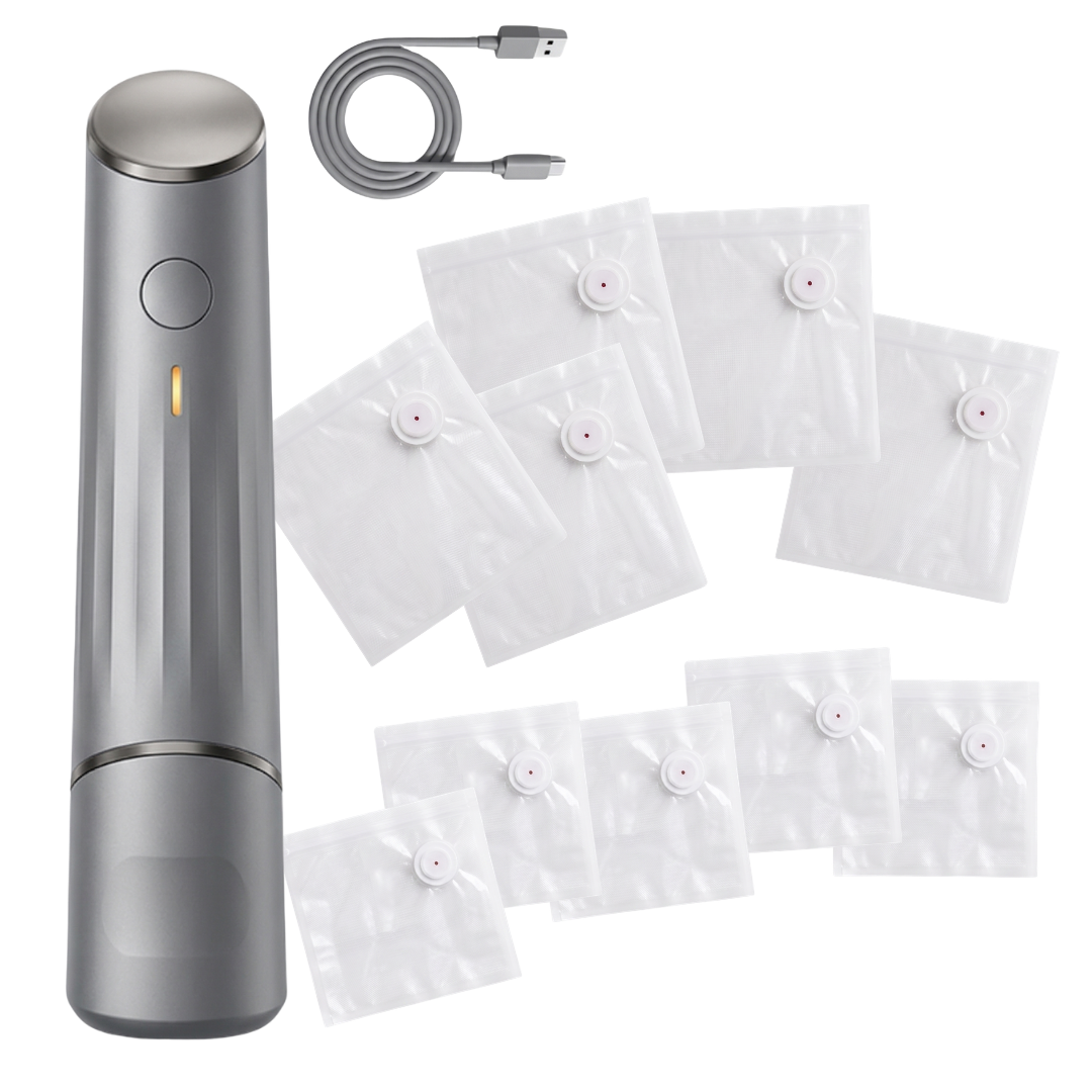 Rechargeable Compact Cordless Handheld Vacuum Sealer with Reusable Bag