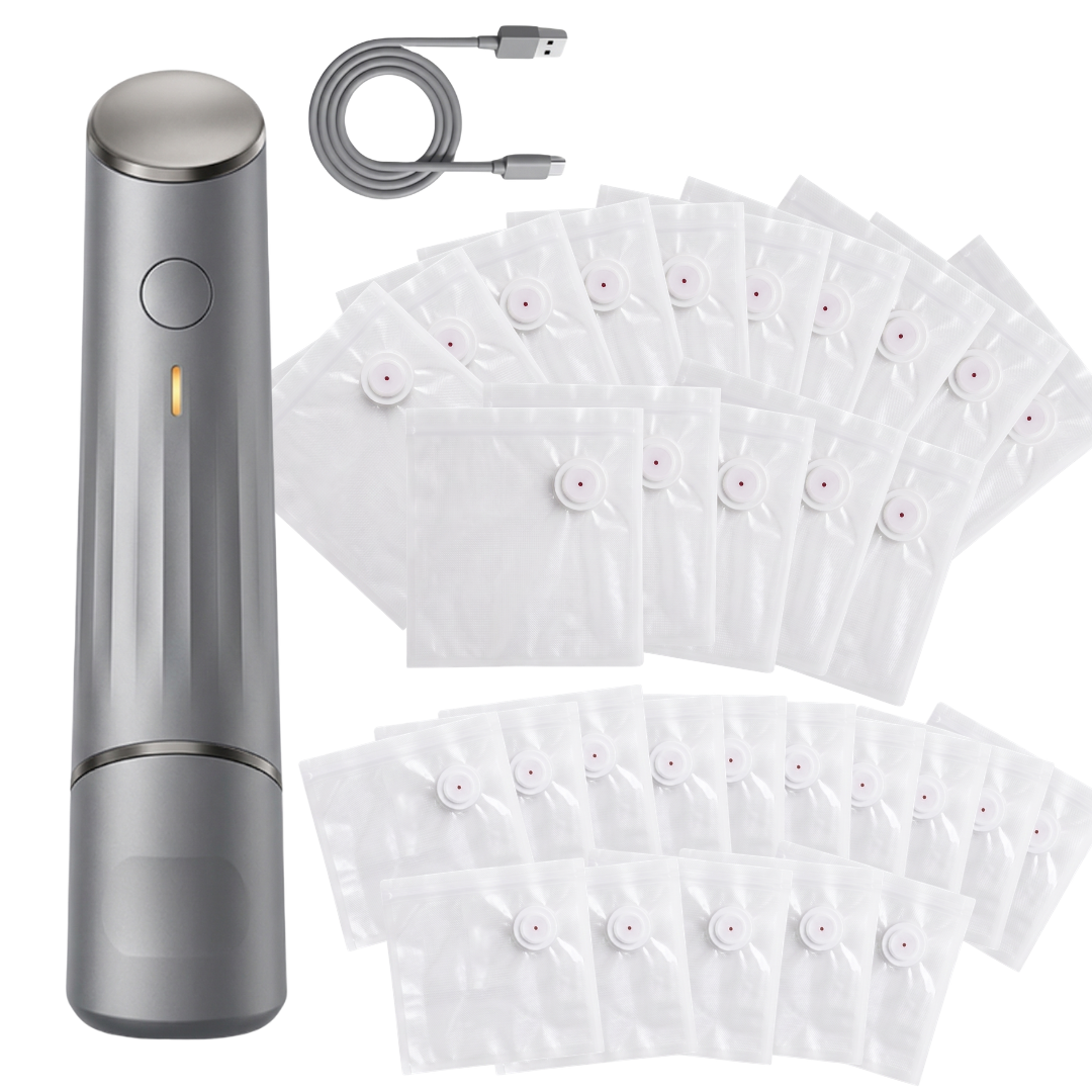 Rechargeable Compact Cordless Handheld Vacuum Sealer with Reusable Bag