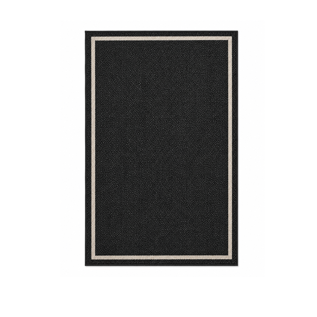 Rectangular Flat Woven Area Rug Floor Coverage with TPE Backing