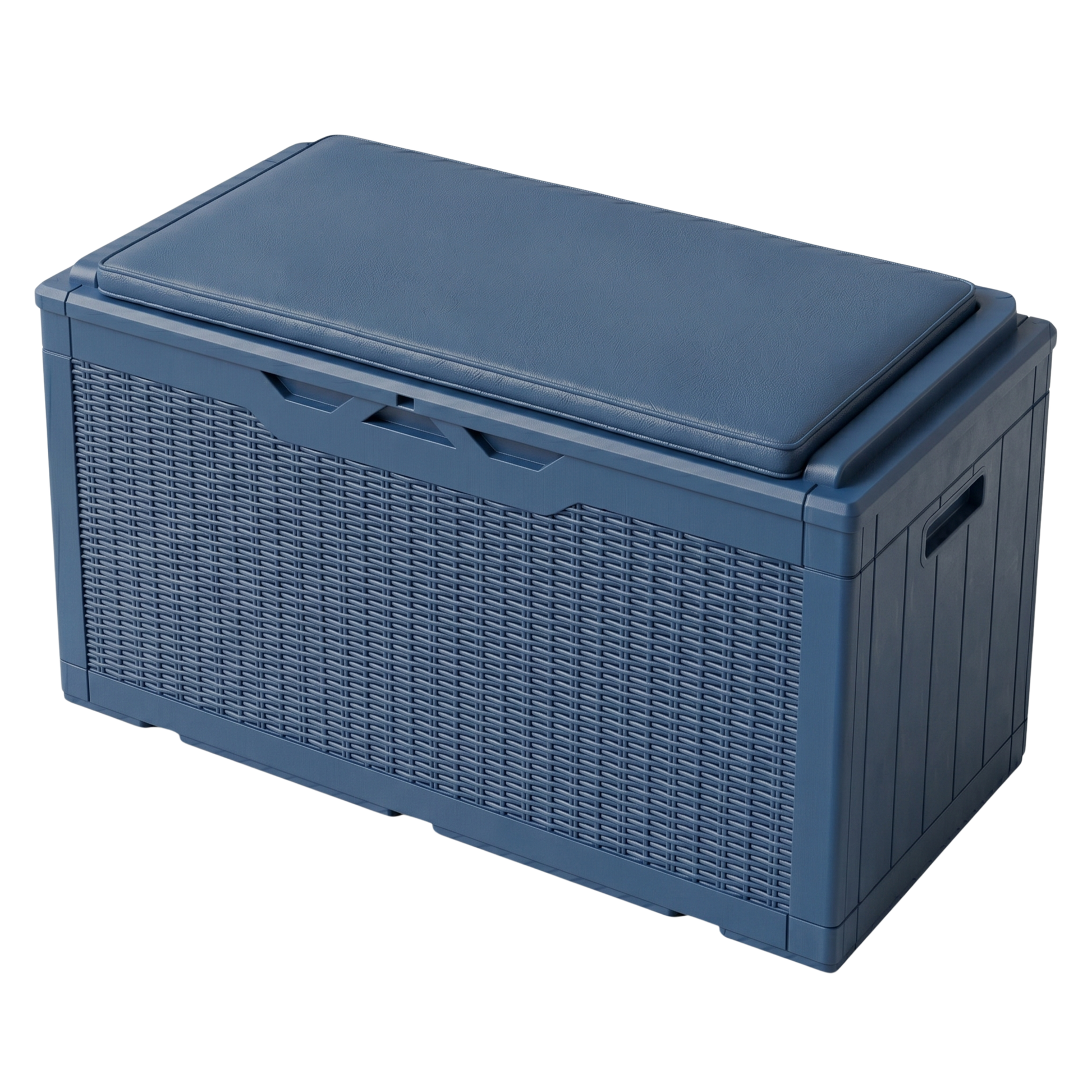 Resin Storage Deck Box with Cushion Seating Top and Lift Open Design