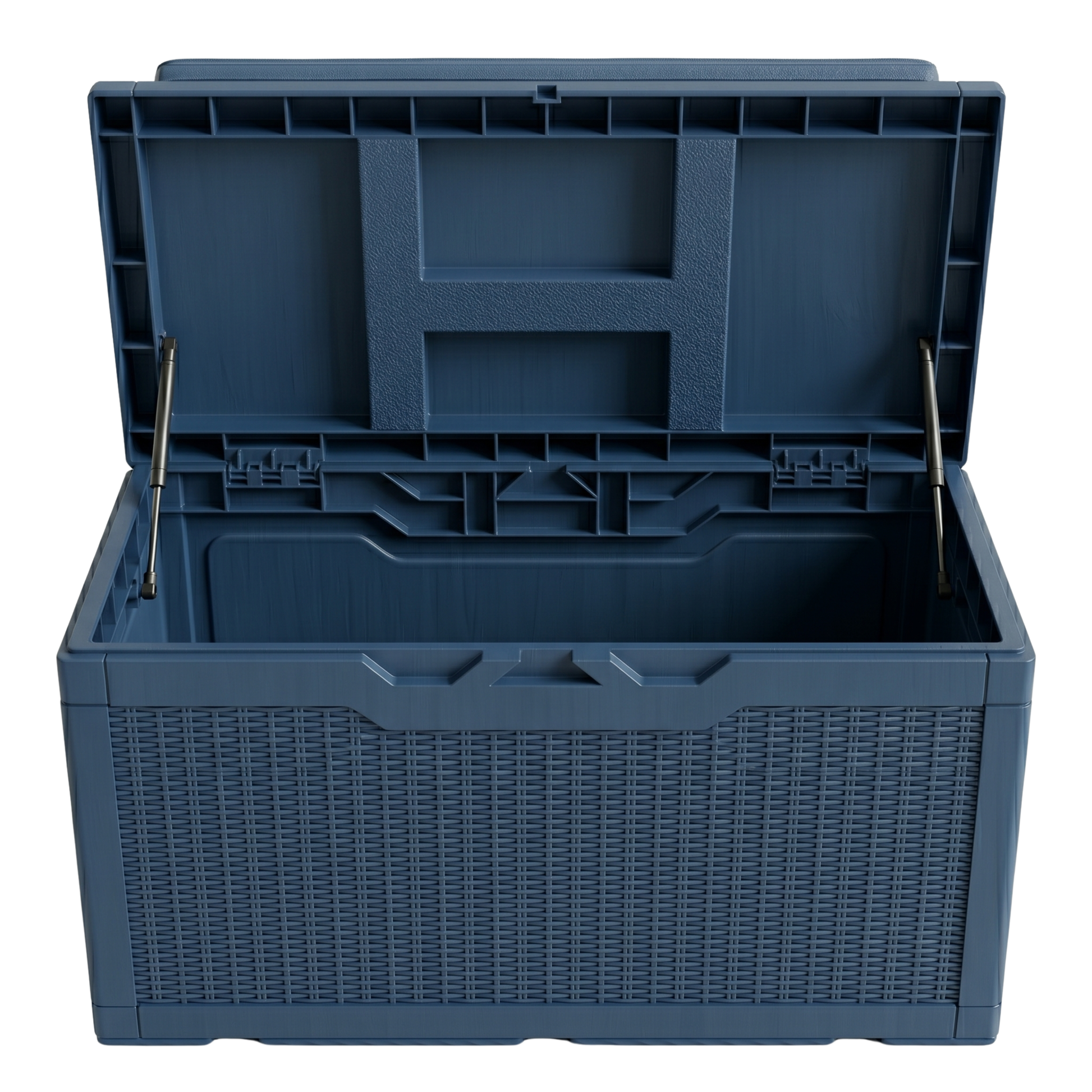 Resin Storage Deck Box with Cushion Seating Top and Lift Open Design