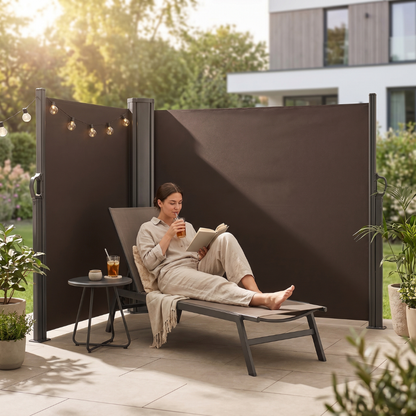 Retractable Patio Side Awning Privacy Screen 237 x 63 Inches