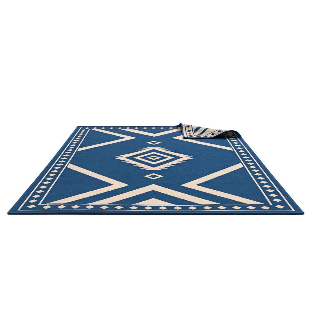 Reversible 5 x 8 ft Area Rug for Patio Deck Porch RV Camping