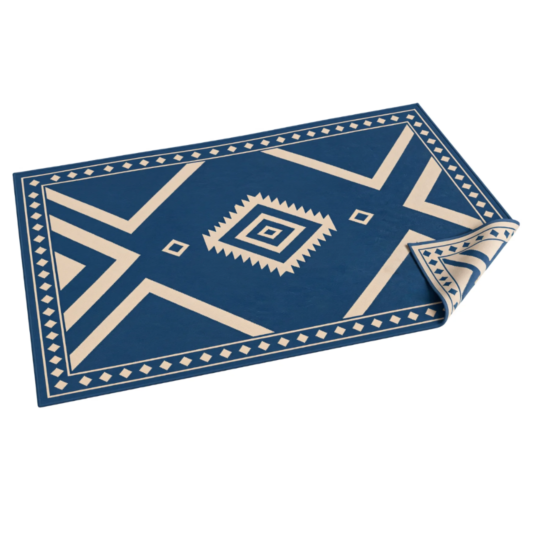 Reversible 5 x 8 ft Area Rug for Patio Deck Porch RV Camping
