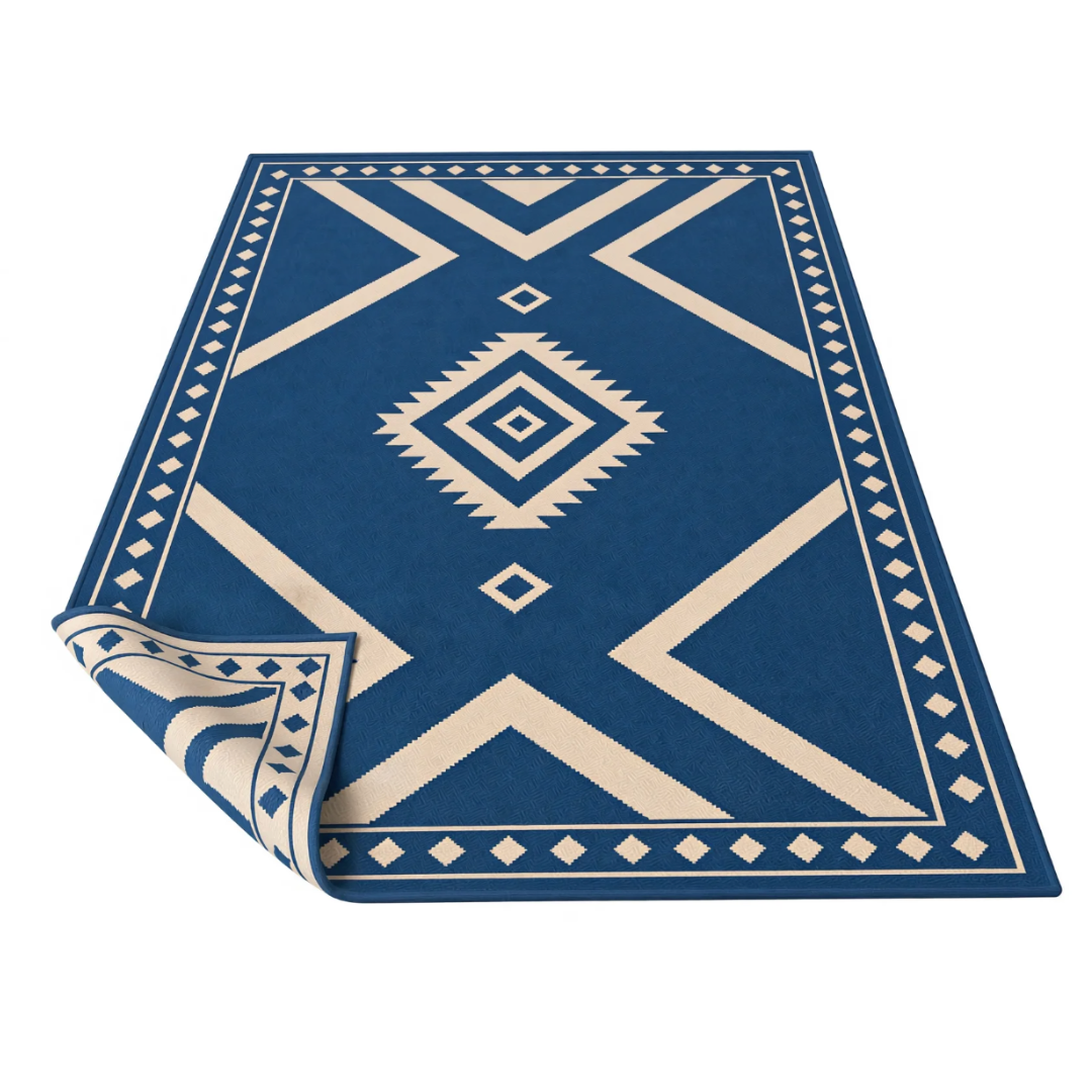 Reversible 5 x 8 ft Area Rug for Patio Deck Porch RV Camping