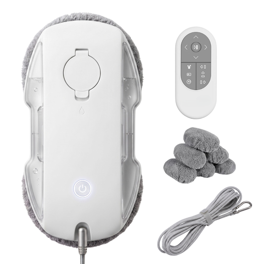 Robot Window Cleaner with 3800Pa Suction, Auto Spray, Edge Detection