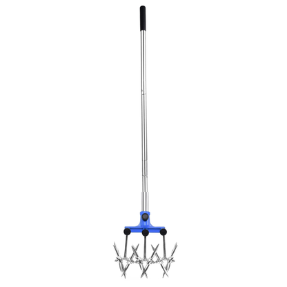 Rotary Cultivator Hand Tiller Adjustable Stainless Steel Garden Tool