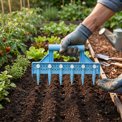 Seed Dibber Seed Spacing Tool for Garden Planting Row Spacer Tool