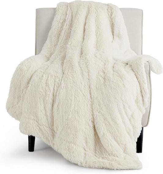 Sherpa Fleece Blanket For Home, Soft Plush, Machine Washable