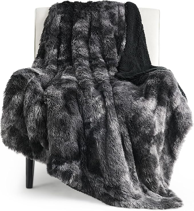 Sherpa Fleece Blanket For Home, Soft Plush, Machine Washable
