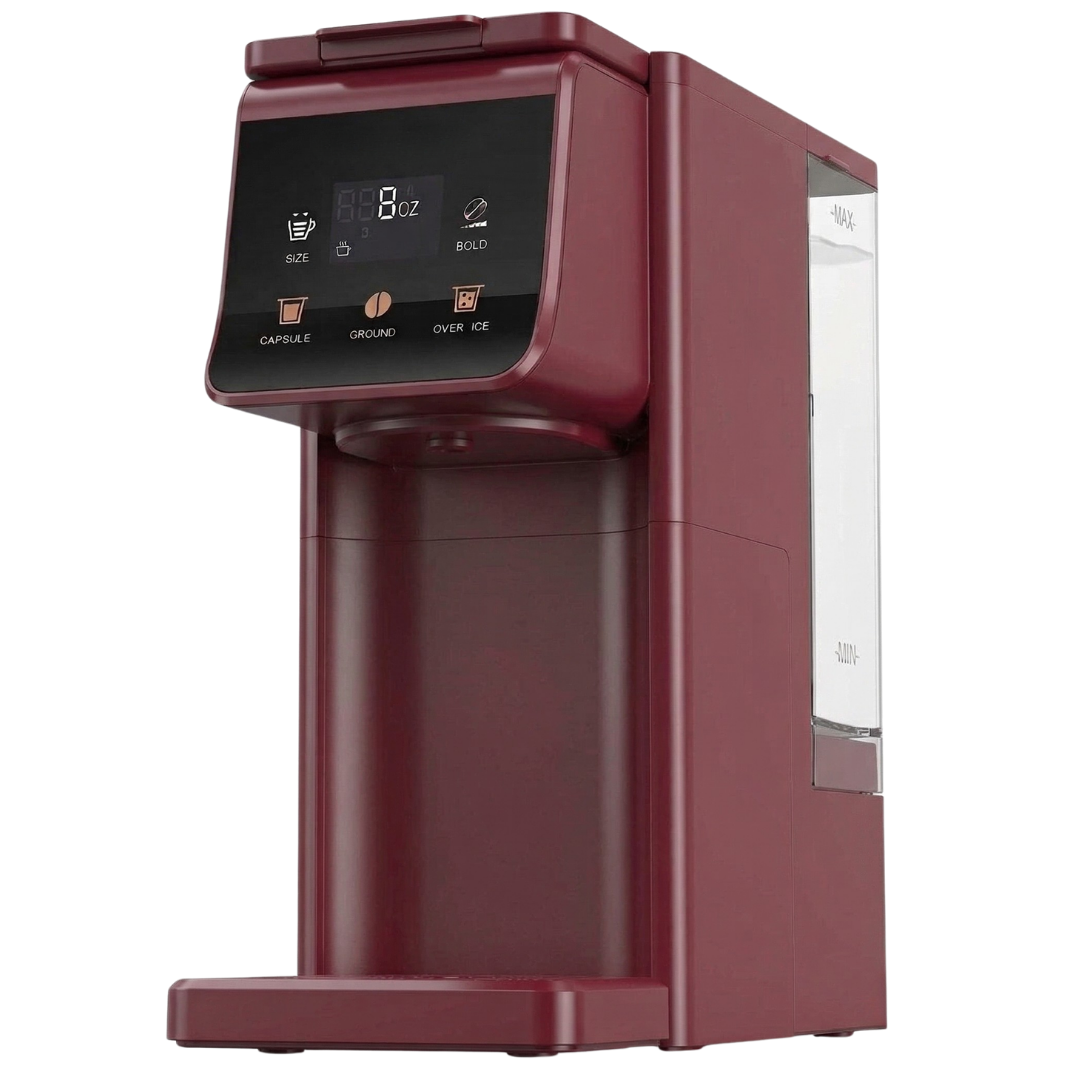 Single Serve Coffee Maker Hot & Iced with 52 oz Tank and 6–14 oz Brew