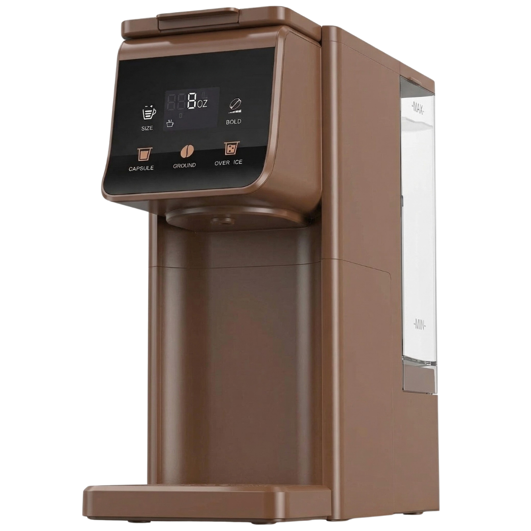 Single Serve Coffee Maker Hot & Iced with 52 oz Tank and 6–14 oz Brew
