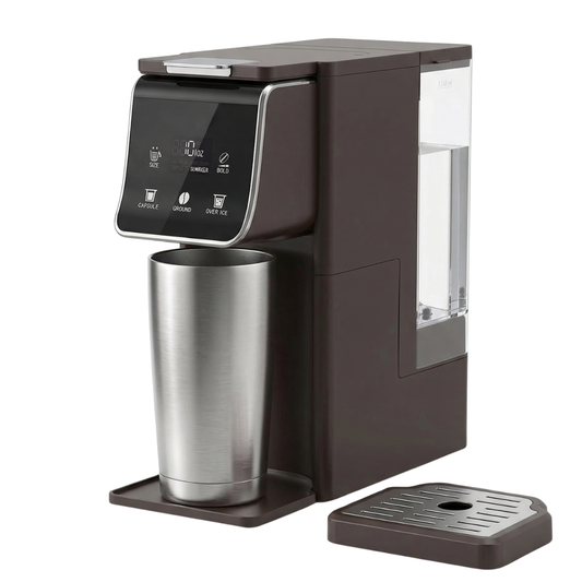 Single Serve Coffee Maker with 52oz Reservoir, K-Cup, Grounds or Tea