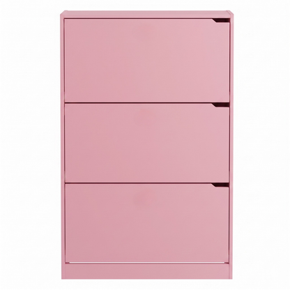 Slim Shoe Cabinet with 3 Flip Drawers Narrow Entryway Storage