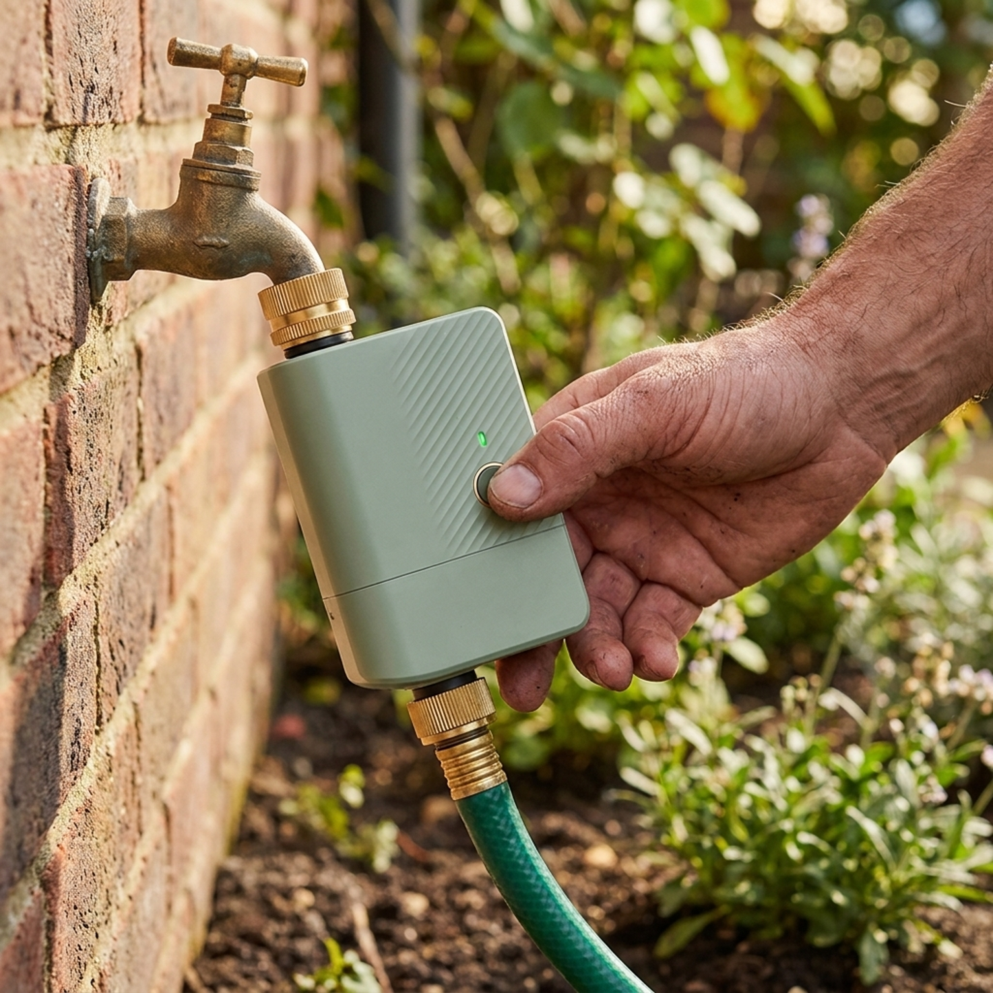Smart Water Hose Timer with Brass Inlet Outlet and Voice Control