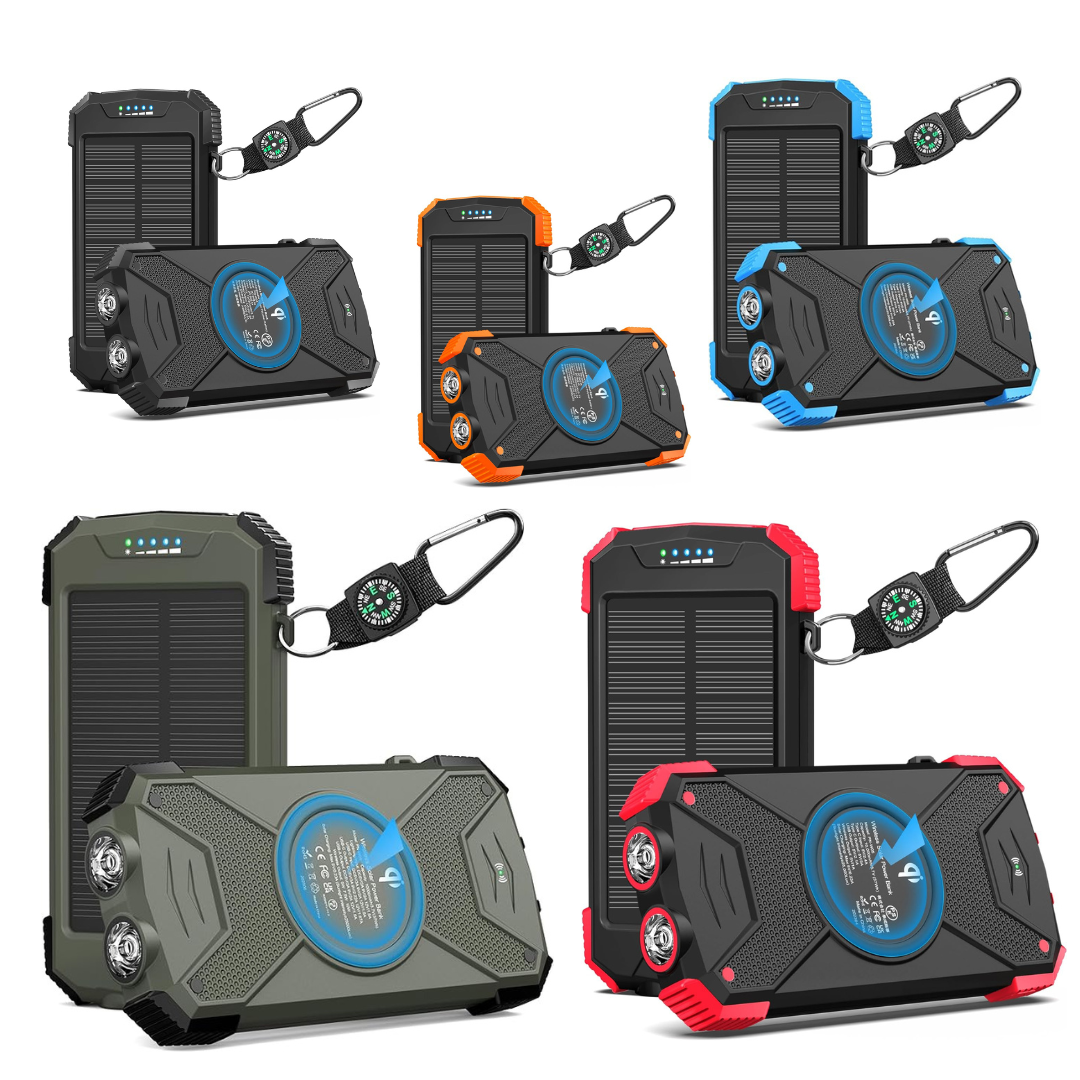 Solar Charger Power Bank 10000mAh Portable 20W Wireless Charger