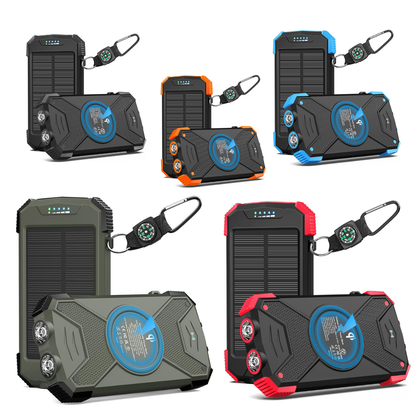 Solar Charger Power Bank 10000mAh Portable 20W Wireless Charger