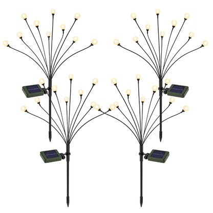 Solar Firefly Garden Lights LED Water-Resistant Landscape Yard Decor