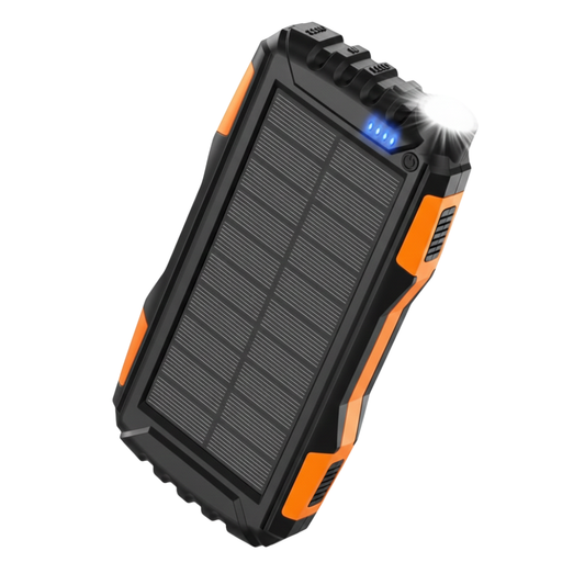 Solar Power Bank 42800mAh Portable Charger with Flashlight USB Ports