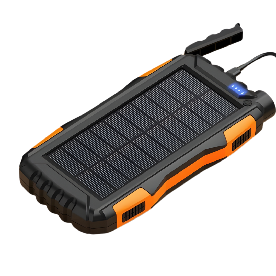 Solar Power Bank 42800mAh Portable Charger with Flashlight USB Ports