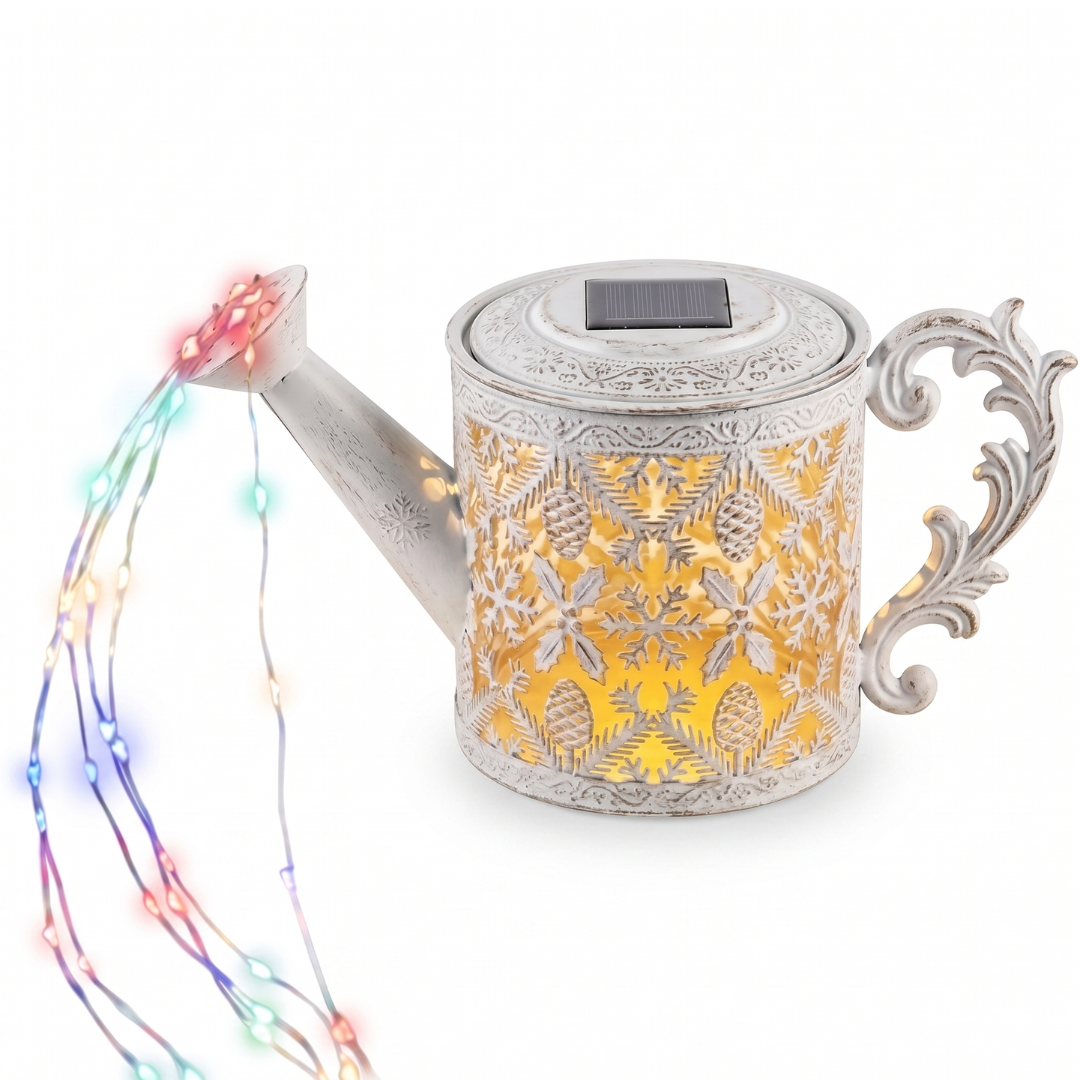 Solar Watering Can Hanging Garden Light with 8 Lighting Modes