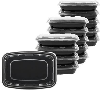 Stackable Food Storage Containers with Snap-Seal Lids for Meal Prep