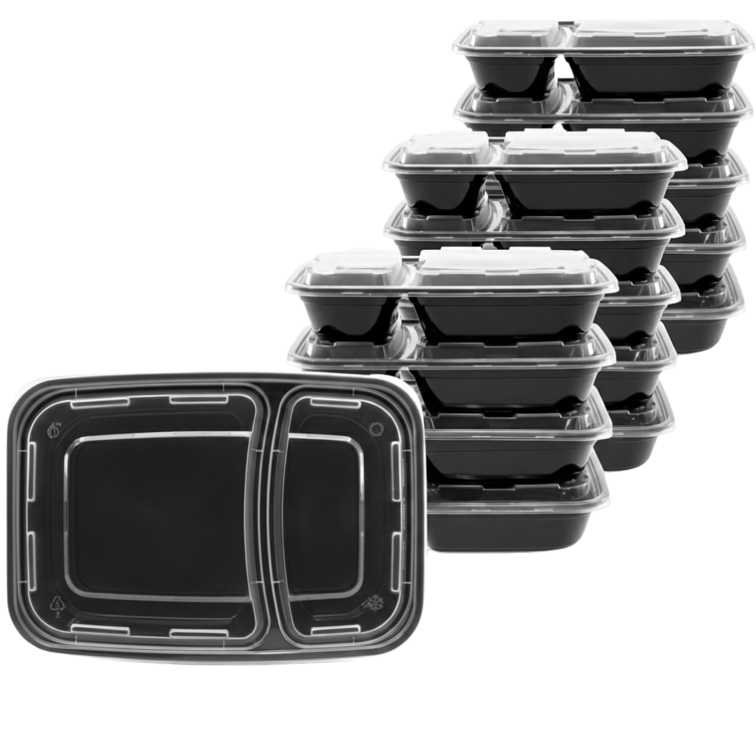 Stackable Food Storage Containers with Snap-Seal Lids for Meal Prep