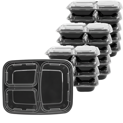 Stackable Food Storage Containers with Snap-Seal Lids for Meal Prep