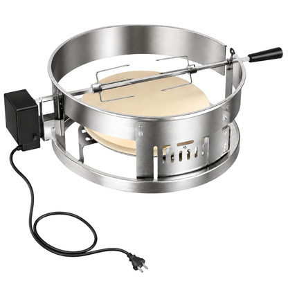 Stainless Steel Rotisserie Pizza Kit for 18 Inch Kettle Grills
