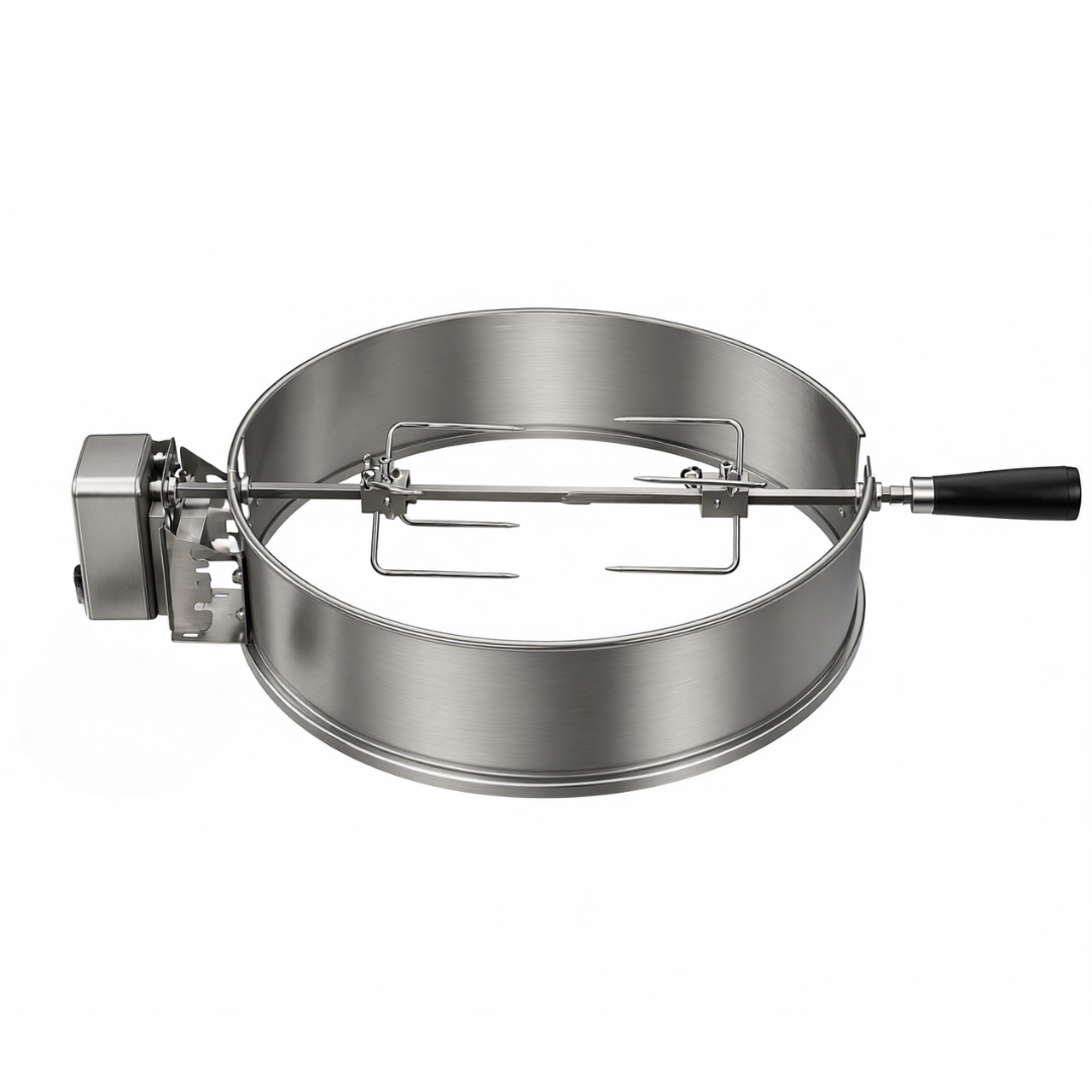 Stainless Steel Rotisserie Ring Kit for 22.5-Inch Kettle Grills