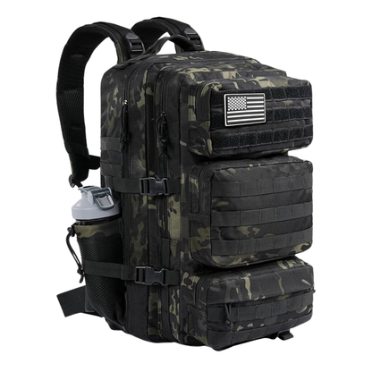 Tactical Backpack with MOLLE Storage and Multiple Compartments