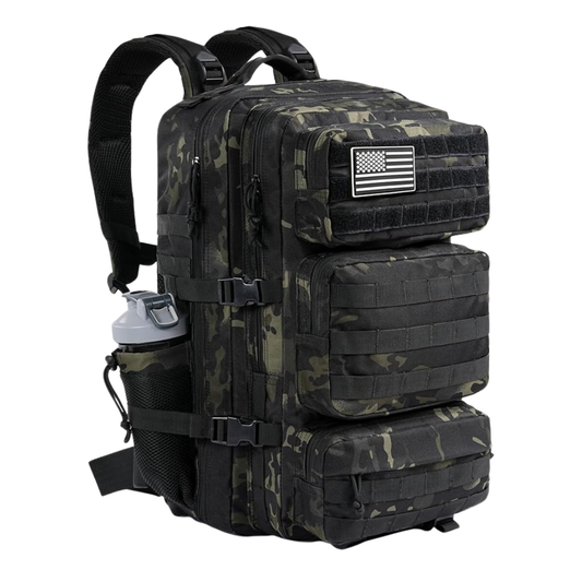 Tactical Backpack with MOLLE Storage and Multiple Compartments